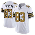 Choea NO.Saints #83 Juwan Johnson Player White Limited Color Rush Home Game Stitched Jerseys