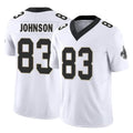 Choea NO.Saints #83 Juwan Johnson Player White Limited Vapor F.U.S.E. Home Game Stitched Jerseys
