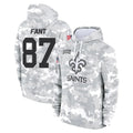 Choea NO.Saints #87 Noah Fant Player Arctic Camo Salute to Service Pullover Hoodies Limited Game Stitched Jerseys