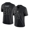 Choea NO.Saints #87 Noah Fant Player Black Limited Reflective Home Game Stitched Jerseys