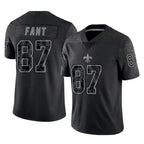 Choea NO.Saints #87 Noah Fant Player Black Limited Reflective Home Game Stitched Jerseys