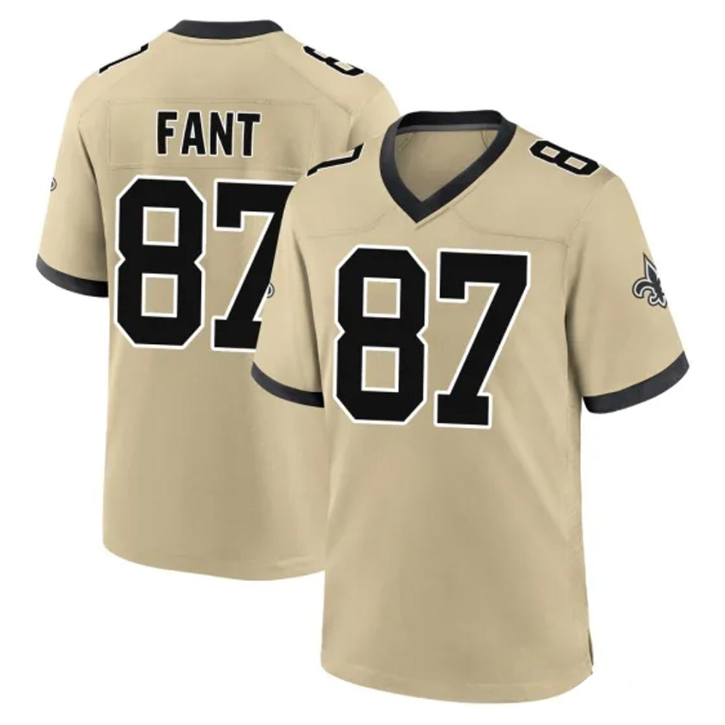 Choea NO.Saints #87 Noah Fant Player Gold Home Game Stitched Jerseys