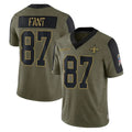 Choea NO.Saints #87 Noah Fant Player Olive Salute To Service Limited Game Stitched Jerseys