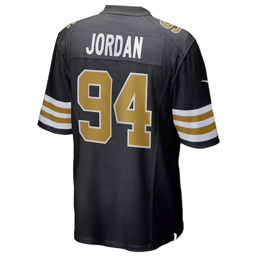 Choea NO.Saints #94 Cameron Jordan Player Black Alternate Game Stitched Jerseys