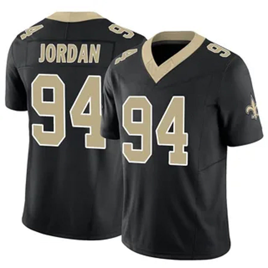 Choea NO.Saints #94 Cameron Jordan Player Black Vapor F.U.S.E. Limited Stitched Jerseys
