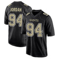 Choea NO.Saints #94 Cameron Jordan Player Carbon Black Fashion Game Stitched Jerseys