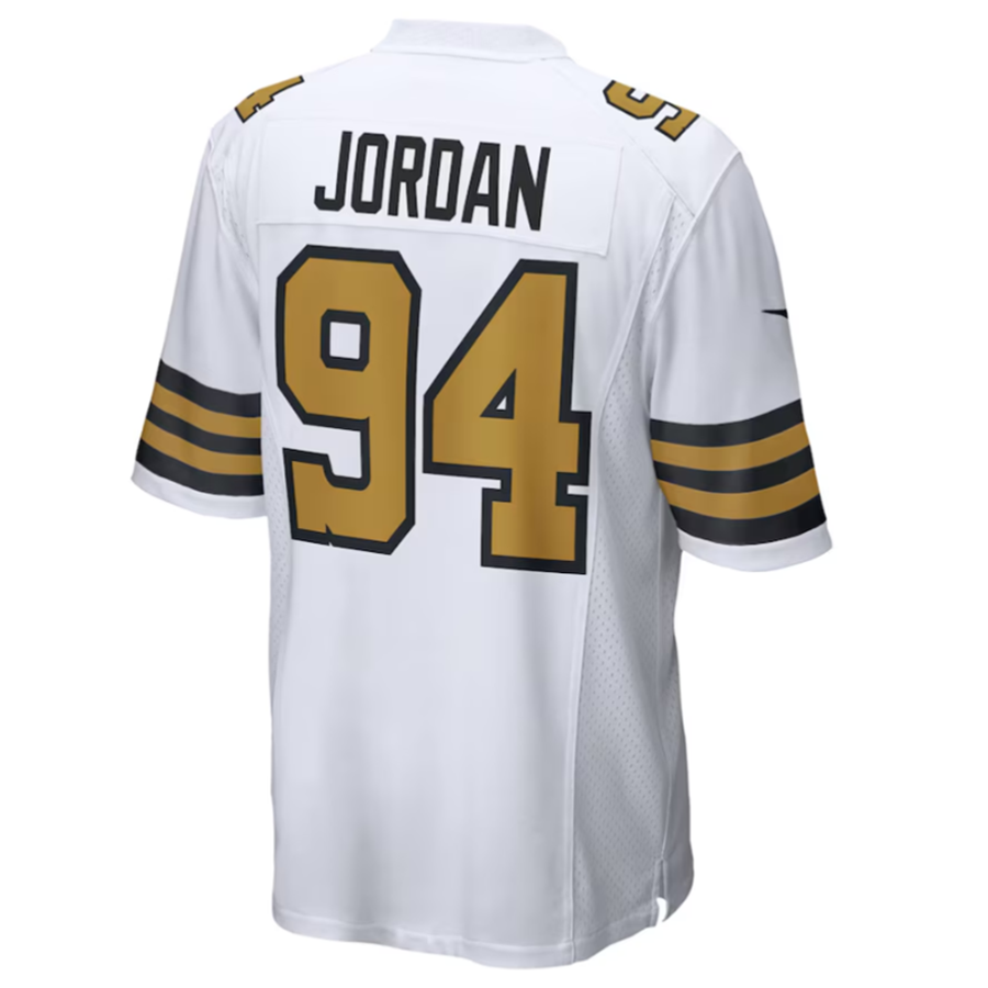 Choea NO.Saints #94 Cameron Jordan White Alternate Game Stitched American Stitched Jersey