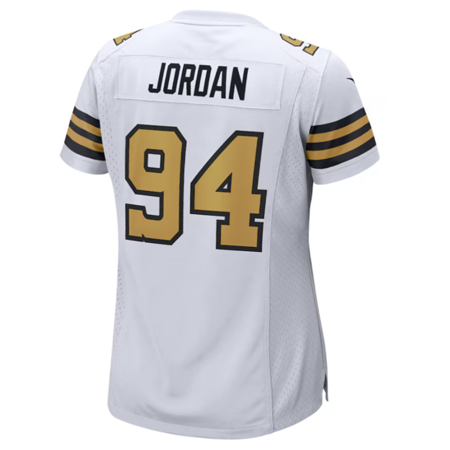 Choea NO.Saints #94 Cameron Jordan White Elite Player Stitched American Stitched Jersey