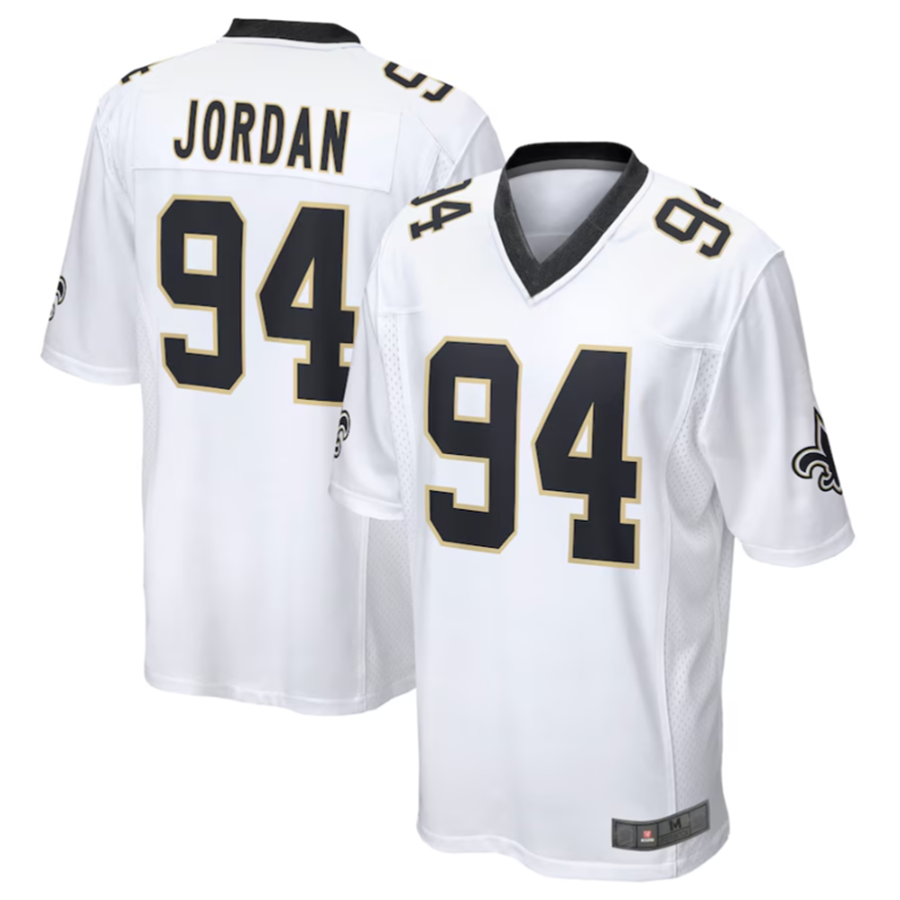 Choea NO.Saints #94 Cameron Jordan White Game Stitched American Stitched Jerseys