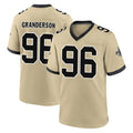 Choea NO.Saints #96 Carl Granderson Player Gold Home Game Stitched Jerseys