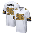 Choea NO.Saints #96 Carl Granderson Player White Alternate Home Game Stitched Jerseys