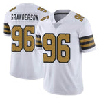 Choea NO.Saints #96 Carl Granderson Player White Limited Color Rush Home Game Stitched Jerseys