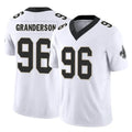 Choea NO.Saints #96 Carl Granderson Player White Limited Vapor F.U.S.E. Home Game Stitched Jerseys
