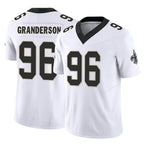 Choea NO.Saints #96 Carl Granderson Player White Limited Vapor F.U.S.E. Home Game Stitched Jerseys