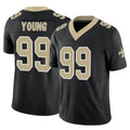 Choea NO.Saints #99 Chase Young Player Black Limited Vapor F.U.S.E. Home Game Stitched Jerseys