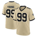 Choea NO.Saints #99 Chase Young Player Gold Home Game Stitched Jerseys