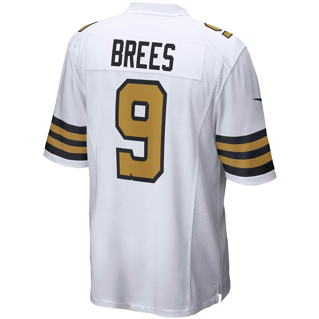 Choea NO.Saints #9 Drew Brees White Alternate Game Stitched Jerseys