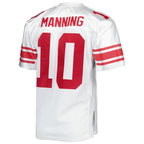 Choea NY.Giants 2007 #10 Eli Manning Mitchell & Ness White Authentic Throwback Retired Player Stitched Puhic Jersey