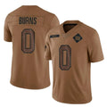 Choea NY.Giants #0 Brian Burns Player Brown Salute To Service Limited Stitched Jerseys