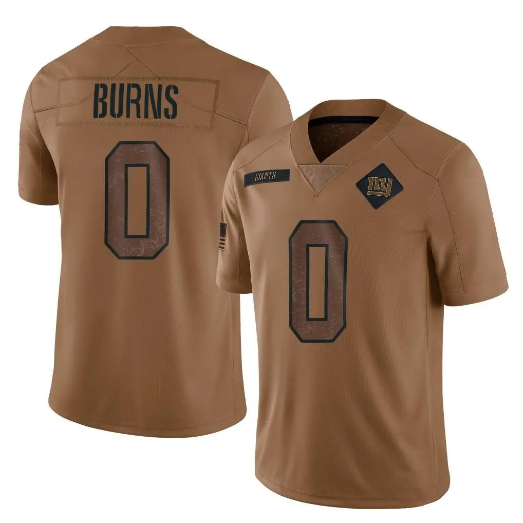 Choea NY.Giants #0 Brian Burns Player Brown Salute To Service Limited Stitched Jerseys