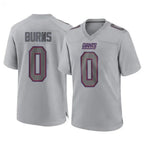 Choea NY.Giants #0 Brian Burns Player Gray Atmosphere Fashion Limited Game Stitched Jerseys