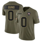 Choea NY.Giants #0 Brian Burns Player Olive 2025 Salute To Service Limited Stitched Jerseys