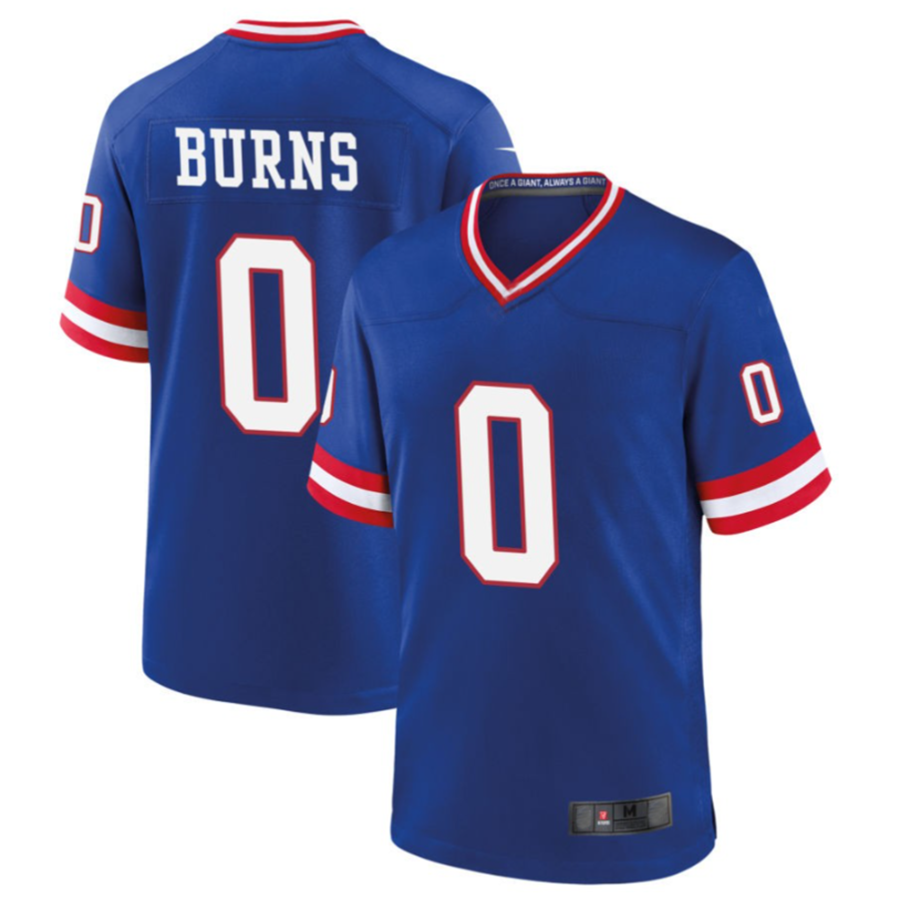Choea NY.Giants #0 Brian Burns Royal Classic Game Player Jersey American Stitched Jerseys