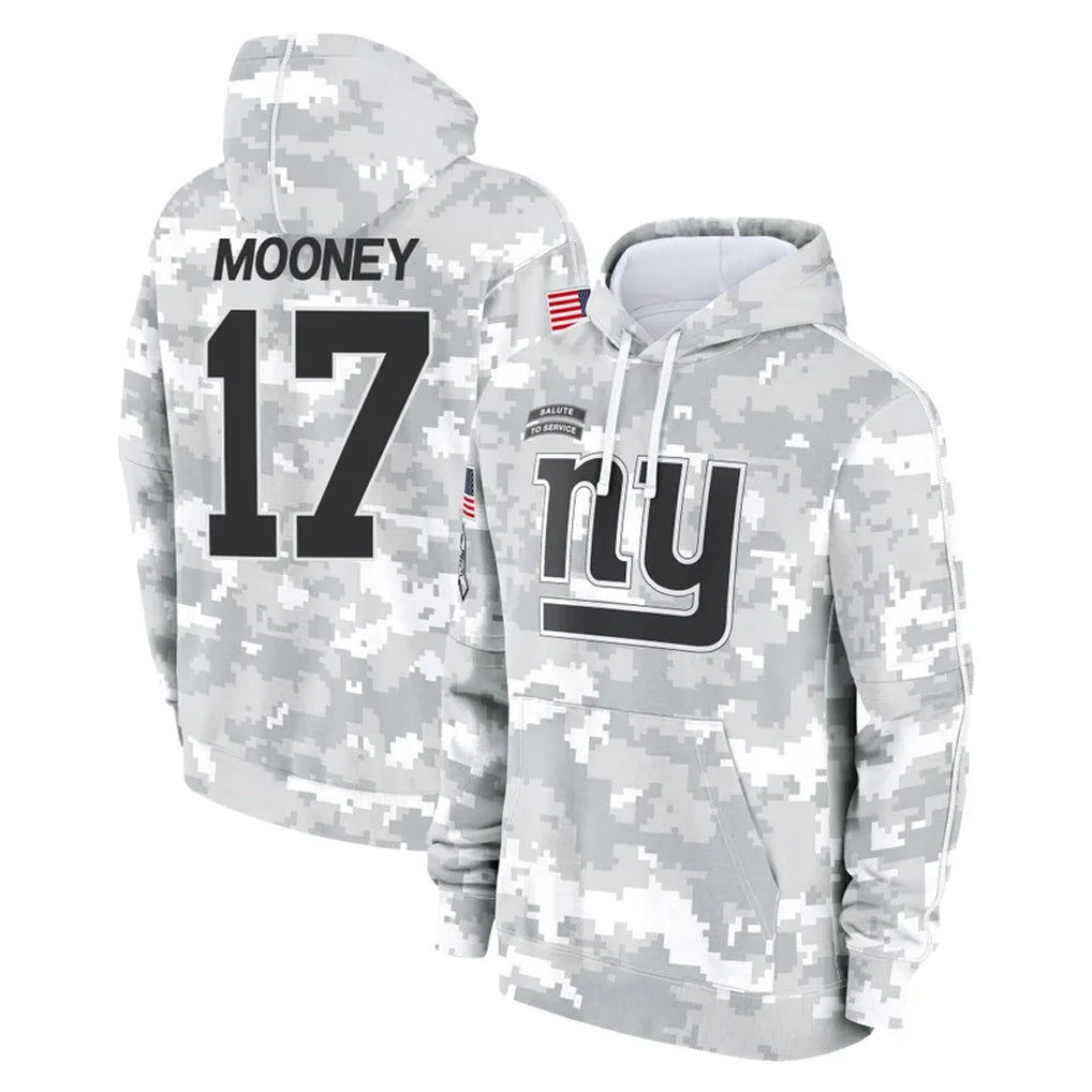 Choea NY.Giants #17 Darnell Mooney Player Arctic Camo Salute to Service Pullover Hoodies Limited Game Stitched Jerseys