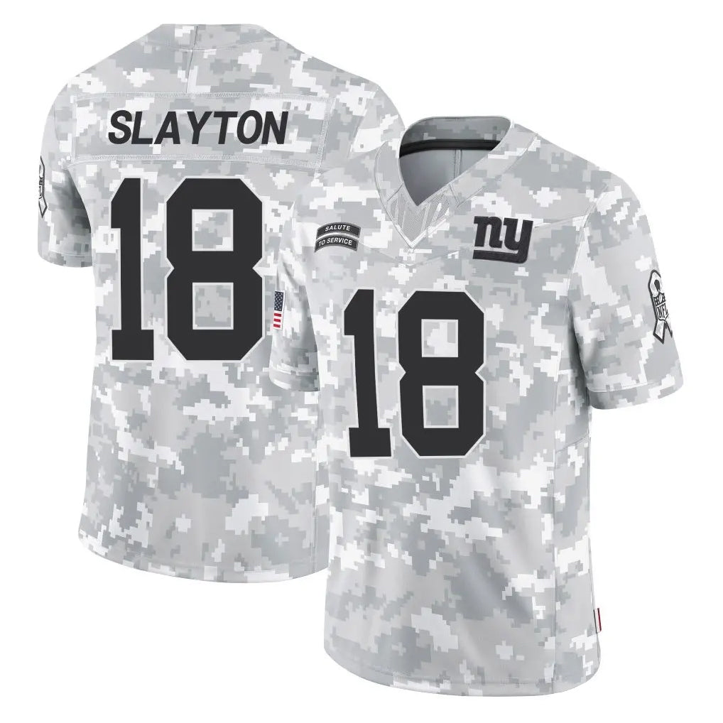 Choea NY.Giants #18 Darius Slayton Player Arctic Camo Salute To Service Limited Game Stitched Jerseys