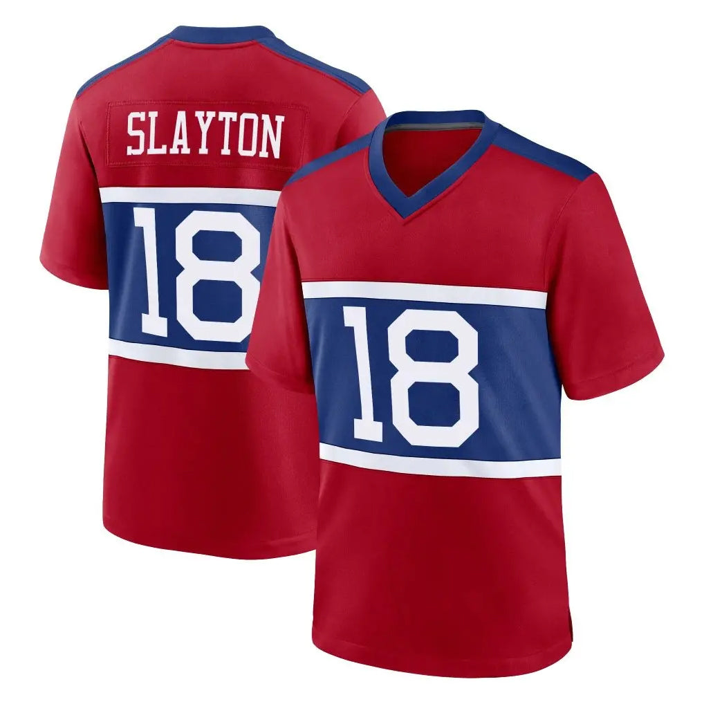 Choea NY.Giants #18 Darius Slayton Player Red Century Home Game Stitched Jerseys