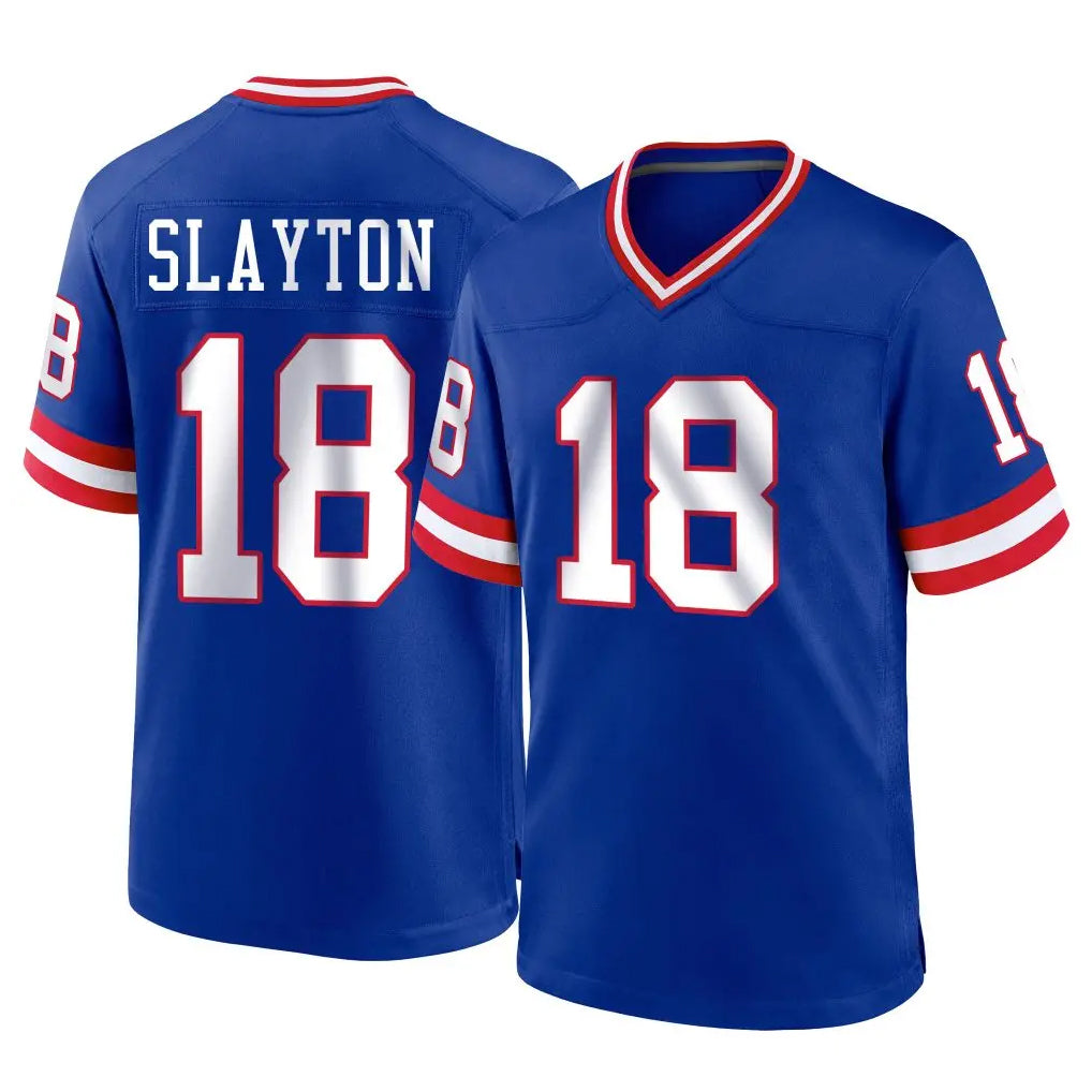 Choea NY.Giants #18 Darius Slayton Player Royal Classic Home Game Stitched Jerseys