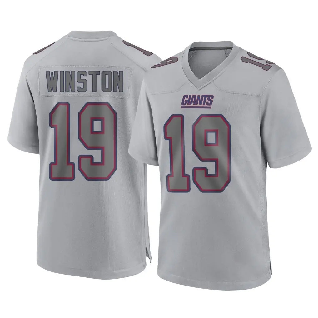 Choea NY.Giants #19 Jameis Winston Player Gray Atmosphere Fashion Limited Game Stitched Jerseys