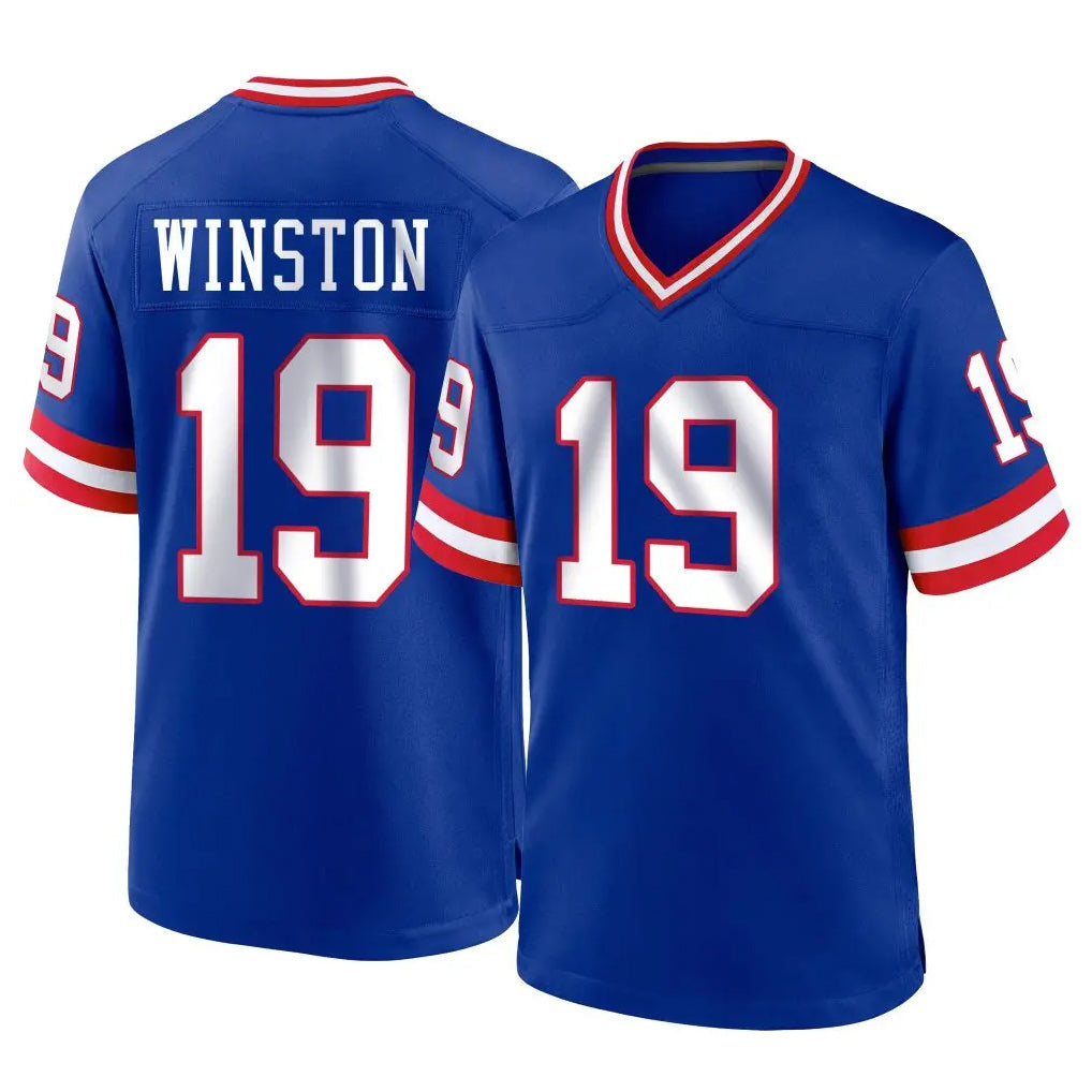 Choea NY.Giants #19 Jameis Winston Player Royal Classic Home Game Stitched Jerseys