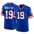 Choea NY.Giants #19 Jameis Winston Player Royal Classic Home Game Stitched Jerseys