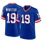 Choea NY.Giants #19 Jameis Winston Player Royal Classic Home Game Stitched Jerseys
