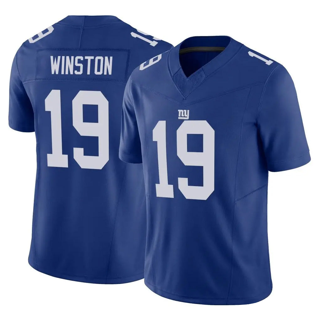 Choea NY.Giants #19 Jameis Winston Player Royal Limited Vapor F.U.S.E. Home Game Stitched Jerseys