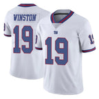 Choea NY.Giants #19 Jameis Winston Player White Color Rush Home Game Stitched Jerseys