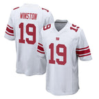 Choea NY.Giants #19 Jameis Winston Player White Home Game Stitched Jerseys