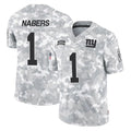 Choea NY.Giants #1 Malik Nabers Player Arctic Camo Salute To Service Limited Game Stitched Jerseys