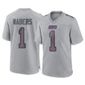 Choea NY.Giants #1 Malik Nabers Player Gray Atmosphere Fashion Limited Game Stitched Jerseys