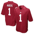 Choea NY.Giants #1 Malik Nabers Player Red Home Game Stitched Jerseys