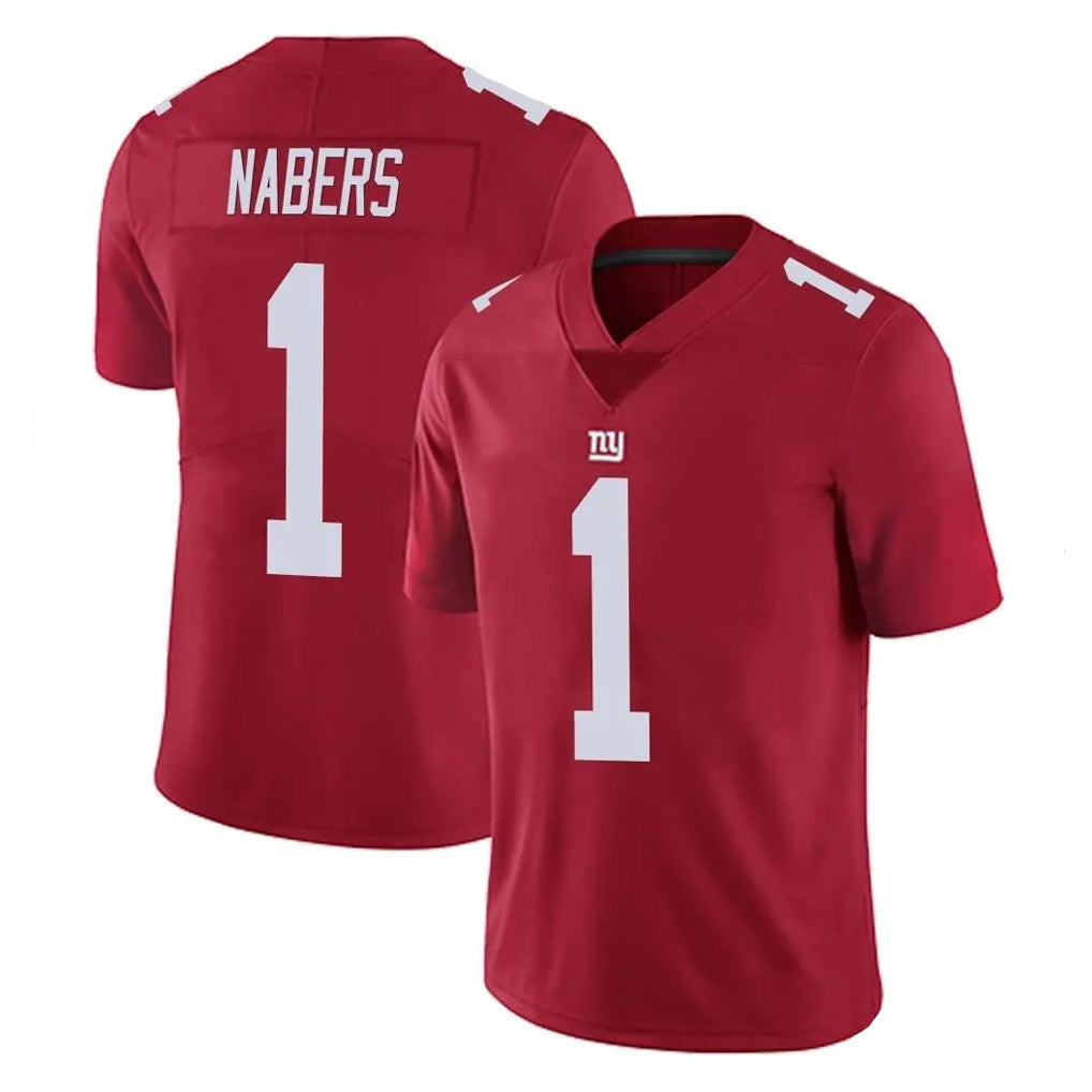 Choea NY.Giants #1 Malik Nabers Player Red Limited Vapor Untouchable Home Game Stitched Jerseys