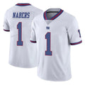 Choea NY.Giants #1 Malik Nabers Player White Color Rush Home Game Stitched Jerseys