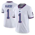 Choea NY.Giants #1 Malik Nabers Player White Color Rush Home Game Stitched Jerseys
