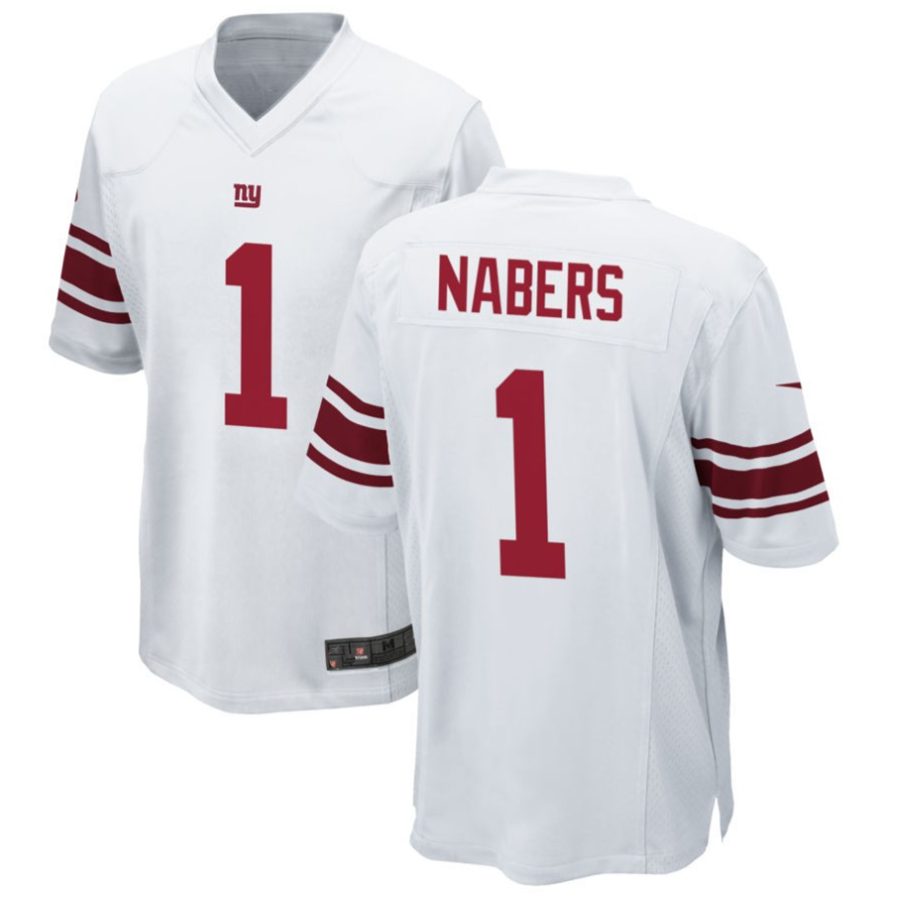 Choea NY.Giants #1 Malik Nabers Player White Game Stitched Jerseys