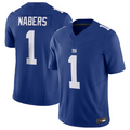 Choea NY.Giants #1 Malik Nabers Royal Vapor F.U.S.E. Limited American Stitched Stitched Jersey