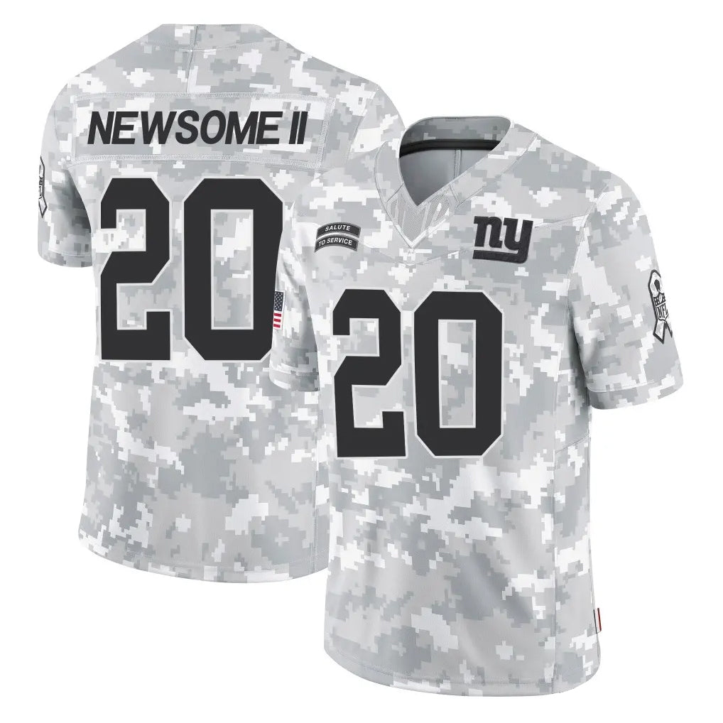 Choea NY.Giants #20 Greg Newsome II Player Arctic Camo Salute To Service Limited Game Stitched Jerseys