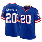 Choea NY.Giants #20 Greg Newsome II Player Royal Classic Home Game Stitched Jerseys
