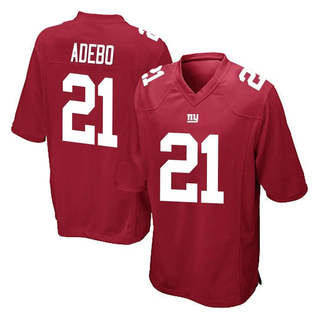 Choea NY.Giants #21 Paulson Adebo Player Red Home Game Stitched Jerseys
