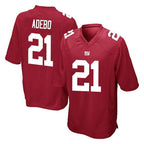 Choea NY.Giants #21 Paulson Adebo Player Red Home Game Stitched Jerseys